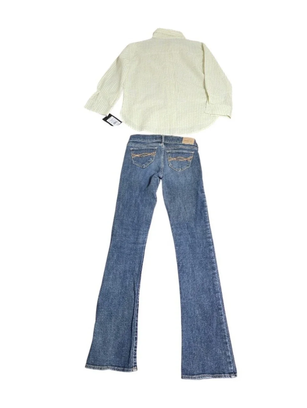 Girl's art class Blouse And Abercrombie Blue Flare Jeanl